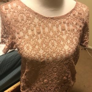 Mauve lace blouse